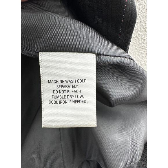 Covington Womens Blazer Size 10 Black Pink Pinstripe Button Up Suit Coat - Picture 6 of 11